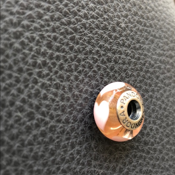 Pandora Pink Heart Glass Charm - Picture 1 of 3